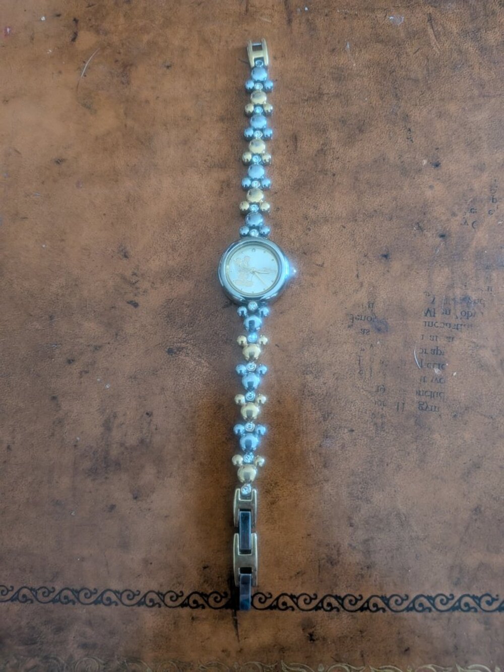Mickey Mouse Women's Two-Tone Link Bracelet Watch - Picture 3 of 7